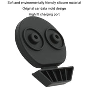 For Tesla Model3/Y 2pcs Charging Port Silicone Dustproof Water-resistant Cover, Color: Conjoined Red