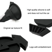 For Tesla Model3/Y 2pcs Charging Port Silicone Dustproof Water-resistant Cover, Color: Conjoined Black