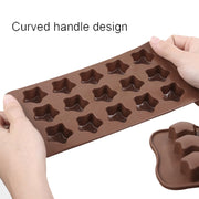 2pcs Silicone Chocolate Mold Jelly Christmas Candy Cake Mould, Style: Star
