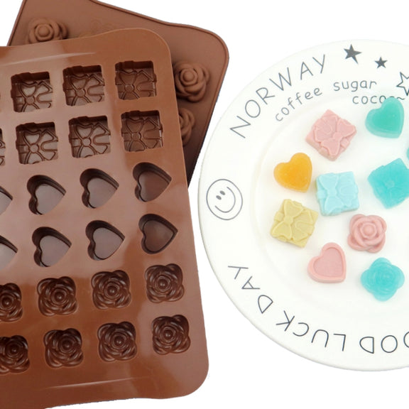 2pcs Silicone Chocolate Mold Jelly Christmas Candy Cake Mould, Style: Star
