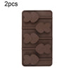 2pcs Silicone Chocolate Mold Jelly Christmas Candy Cake Mould, Style: Heart To Heart - Food Molds by PMC TechLife | Online Shopping South Africa | PMC TechLife