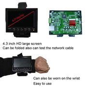 JSK-4300B 4.3 inch Handheld 12V Output Network Cable Monitoring Tester(With US Plug Power Adapter)