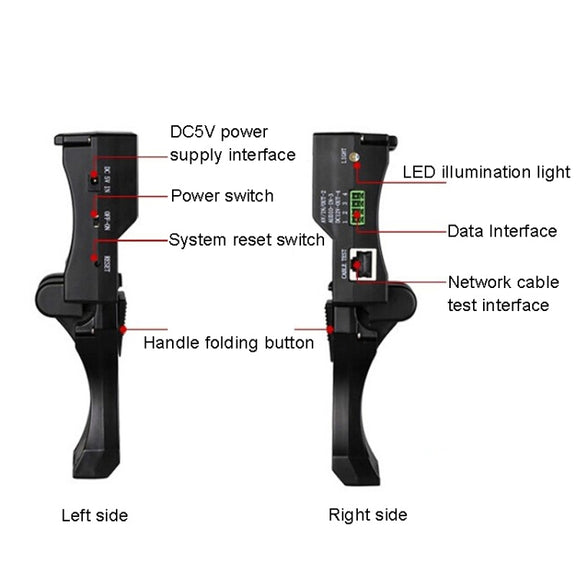 JSK-4300B 4.3 inch Handheld 12V Output Network Cable Monitoring Tester(With US Plug Power Adapter)