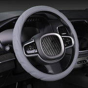 Silicone Non-slip Wear-resistant Steering Wheel Cover, Size: 37-42cm(Gray)