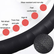 Silicone Non-slip Wear-resistant Steering Wheel Cover, Size: 37-42cm(Red)