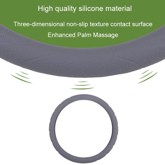 Silicone Non-slip Wear-resistant Steering Wheel Cover, Size: 37-42cm(Red)