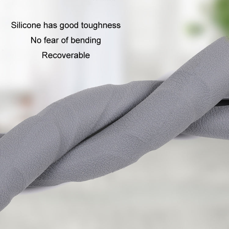 Silicone Non-slip Wear-resistant Steering Wheel Cover, Size: 37-42cm(Gray)