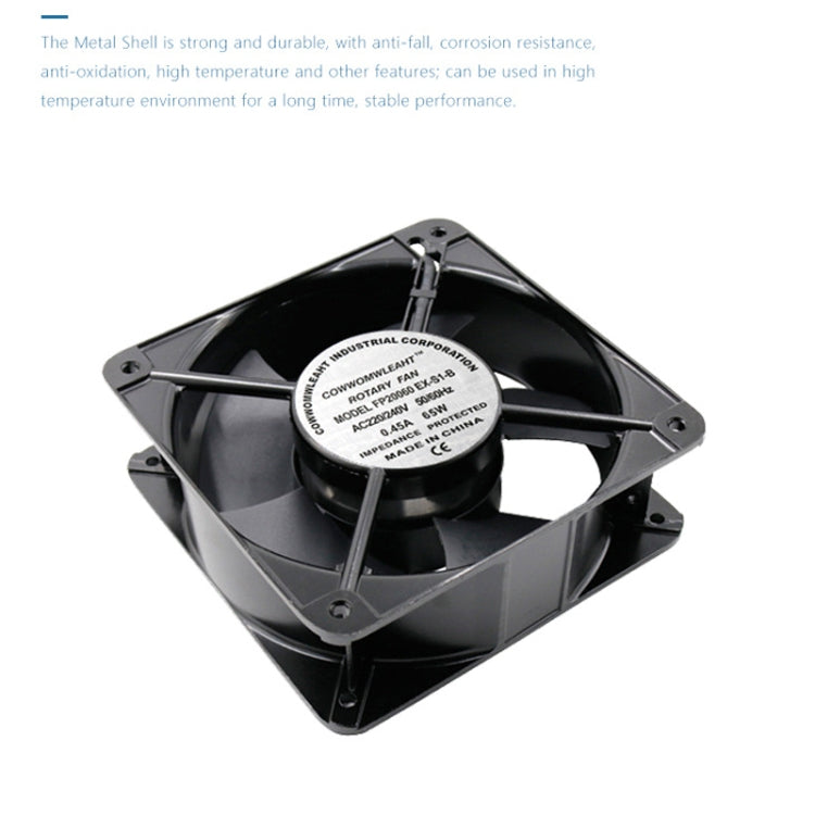 FP20060 220V 20cm Chassis Cabinet Metal Case Low Noise Cooling Fan
