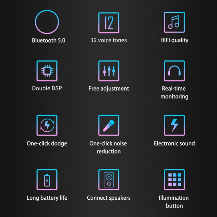 NC-A1 Bluetooth 5.0 Sound Card 12 Kinds Of Sound Effects Support Real-Time Monitoring