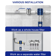 WHEELTON WHT-P0038 Home Whole House High Flow Pre-filter Automatic Rotating Central Water Purifier