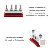 600A 48V RV&Ship Modification 4-way Large Electric DC Busbar(AOA4713C-M10)