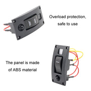 Marine Self-Locking Resetting Switch With Overload Protection Indicator Light Square 5V 3.4A Car Charging Panel