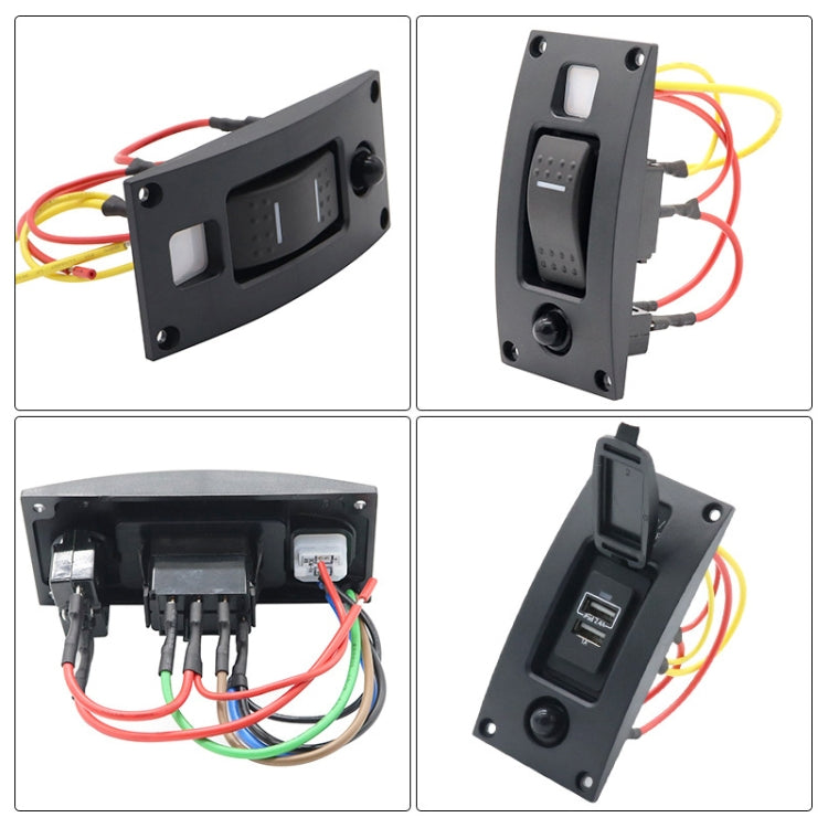 Marine Self-Locking Resetting Switch With Overload Protection Indicator Light ON-OFF 2 Switch