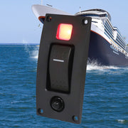 Marine Self-Locking Resetting Switch With Overload Protection Indicator Light ON-OFF-ON 3 Switch (Printed)