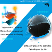 16 inch PVC Faux Leather Spare Wheel Cover Rear Tire Protector