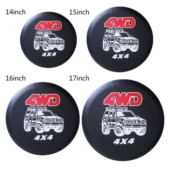 15 inch PVC Faux Leather Spare Wheel Cover Rear Tire Protector