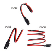 2pcs 20A Solar Car Battery SAE Power Extension Cable 100cm