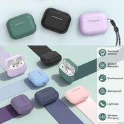 For AirPods Pro 2 AhaStyle PT187 Silicone One-Piece Protective Case With Lanyard Case(Pink)