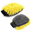 2pcs Car Chenille Coral Fleece Car Wash Double Sided Thick Gloves(Yellow) - Car washing supplies by PMC TechLife | Online Shopping South Africa | PMC TechLife | Buy Now Pay Later Mobicred