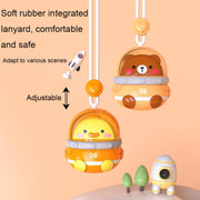CS1327 Small USB Charging Cartoon Hanging Neck Fan Portable Leafless Silent Mini Fan(Dinosaur)