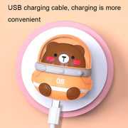 CS1327 Small USB Charging Cartoon Hanging Neck Fan Portable Leafless Silent Mini Fan(Dinosaur)
