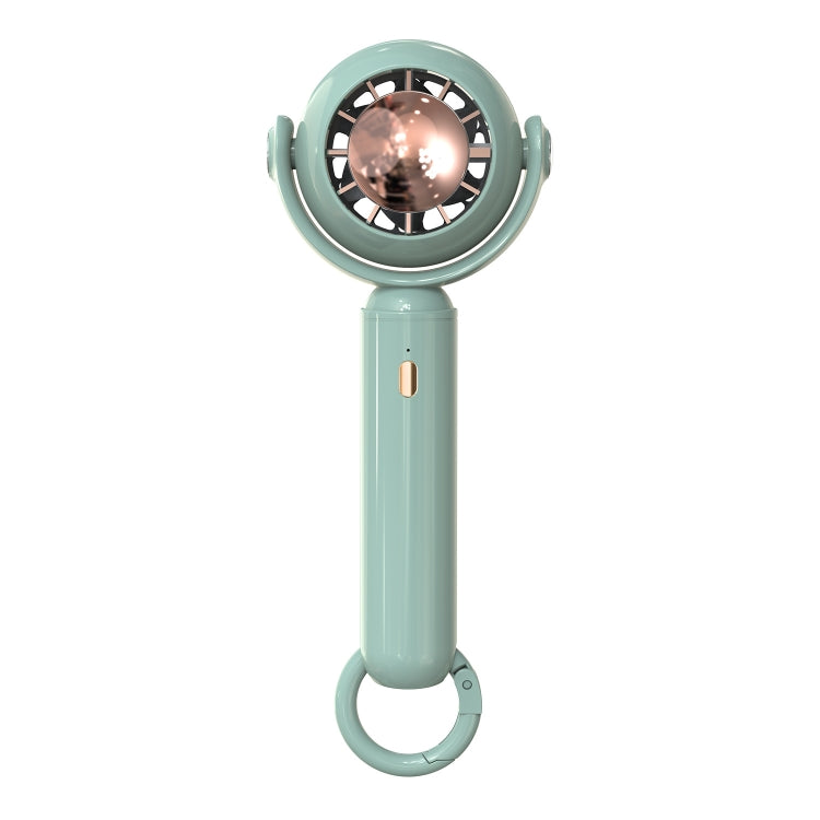 YL-005 Small Outdoor Handheld Fan with Carabiner Desktop Portable Mini Fan(Green)