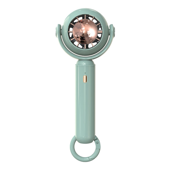 YL-005 Small Outdoor Handheld Fan with Carabiner Desktop Portable Mini Fan(Green)