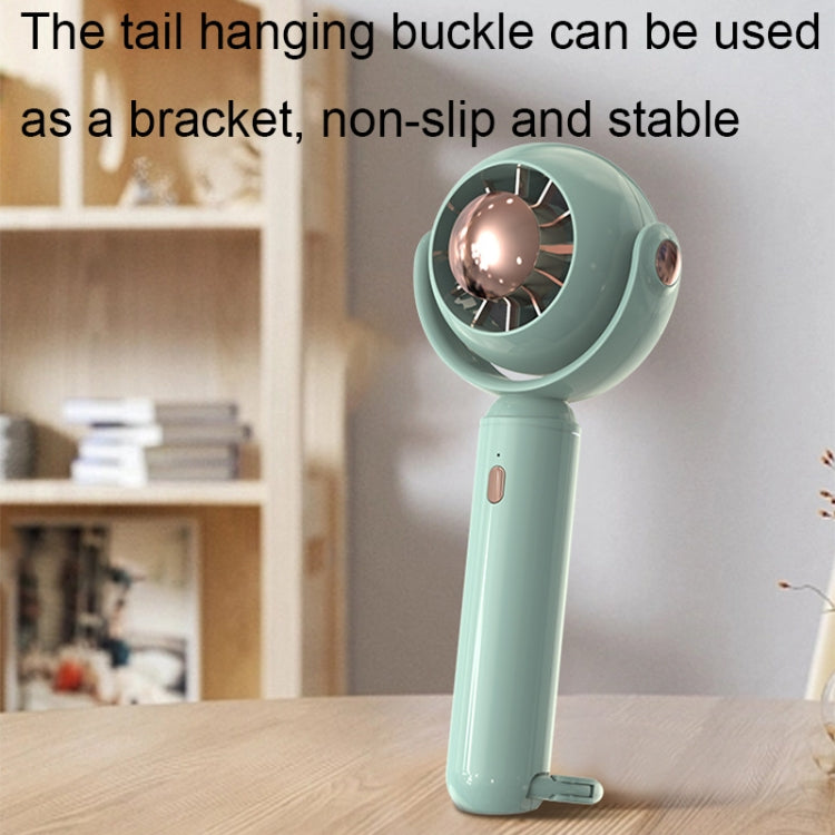 YL-005 Small Outdoor Handheld Fan with Carabiner Desktop Portable Mini Fan(Green)