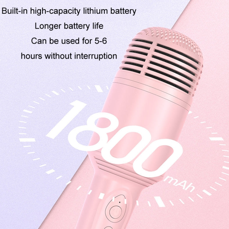 K10 Children Bluetooth Microphone Audio All-In-One Machine(Pink)