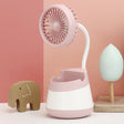 276A USB Charging Desktop Pen Holder Fan with Phone Holder Function Dormitory Portable Fan(Pink) - Electric Fans by PMC TechLife | Online Shopping South Africa | PMC TechLife | Buy Now Pay Later Mobicred