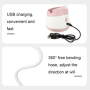 276A USB Charging Desktop Pen Holder Fan with Phone Holder Function Dormitory Portable Fan(Black)