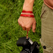 Zeku Retro Leather SLR Wristband Anti-drop Camera Wrist Strap without Camera(Red)