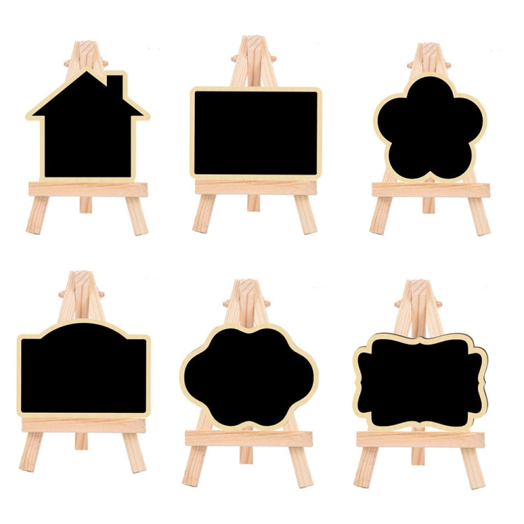 Small Party Shop Message Blackboard Ornaments Pine Tripod Decorative Message Board(Rectangle)