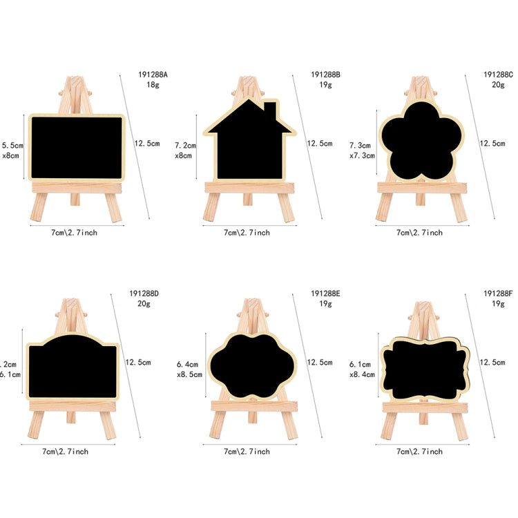 Small Party Shop Message Blackboard Ornaments Pine Tripod Decorative Message Board(Arched)