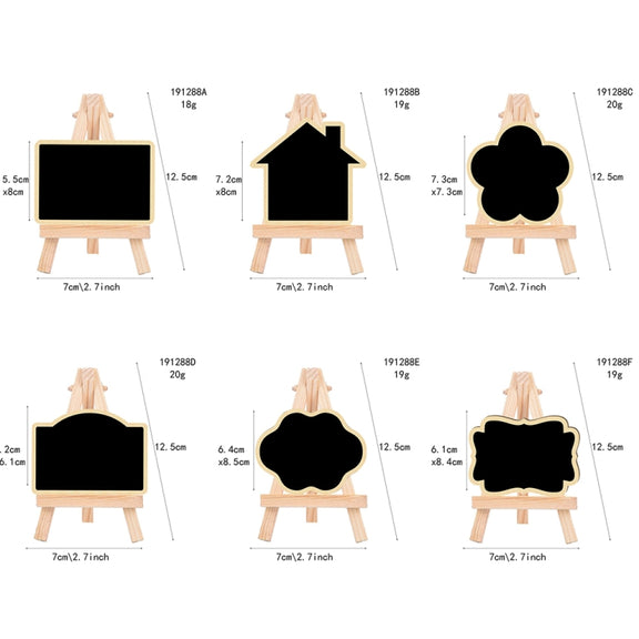 Small Party Shop Message Blackboard Ornaments Pine Tripod Decorative Message Board(Arched)