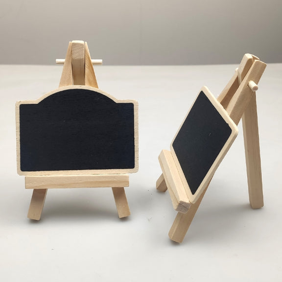 Small Party Shop Message Blackboard Ornaments Pine Tripod Decorative Message Board(Big Wave)