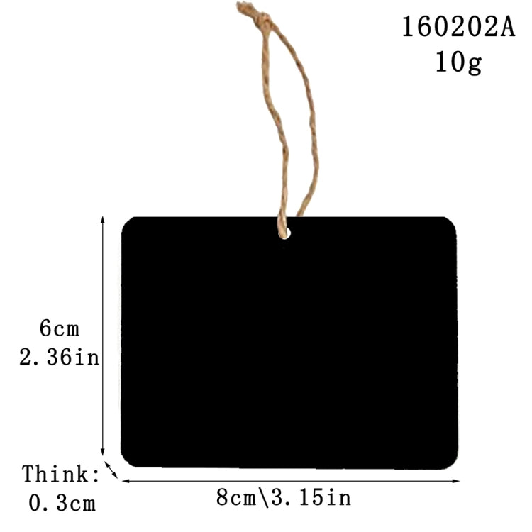 10pcs/Set Mini Hanging Wooden Message Board Home Holiday Decor Lanyard Chalkboard(Rectangle)