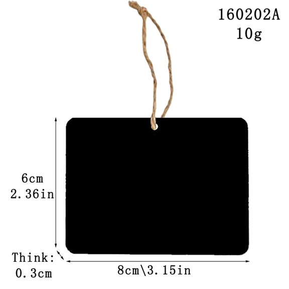 10pcs/Set Mini Hanging Wooden Message Board Home Holiday Decor Lanyard Chalkboard(Rectangle)