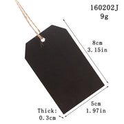 10pcs/Set Mini Hanging Wooden Message Board Home Holiday Decor Lanyard Chalkboard(Prismatic)