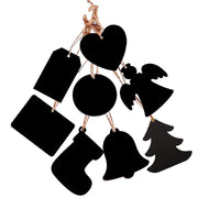 10pcs/Set Mini Hanging Wooden Message Board Home Holiday Decor Lanyard Chalkboard(Prismatic)