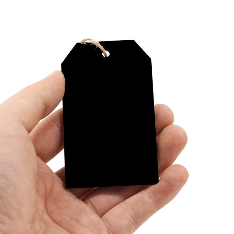 10pcs/Set Mini Hanging Wooden Message Board Home Holiday Decor Lanyard Chalkboard(Prismatic)