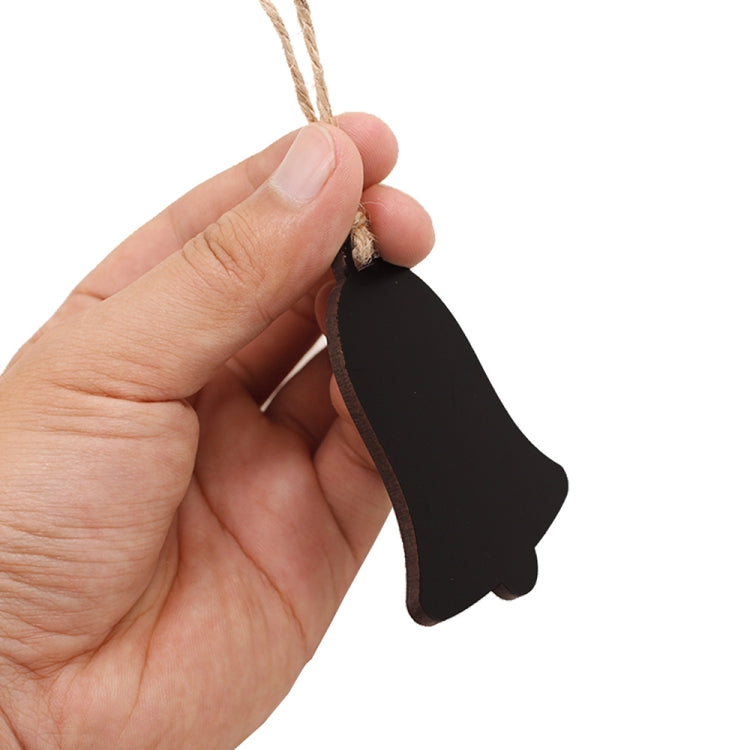 10pcs/Set Mini Hanging Wooden Message Board Home Holiday Decor Lanyard Chalkboard(Rectangle)