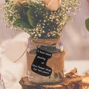10pcs/Set Mini Hanging Wooden Message Board Home Holiday Decor Lanyard Chalkboard(Rectangle)