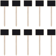 ZX507 10pcs Wooden Plug-in DIY Message Board Mini Plant Name Tags Desktop Display Board(24cm Length)