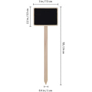 ZX507 10pcs Wooden Plug-in DIY Message Board Mini Plant Name Tags Desktop Display Board(24cm Length)