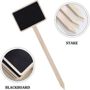 ZX507 10pcs Wooden Plug-in DIY Message Board Mini Plant Name Tags Desktop Display Board(24cm Length)