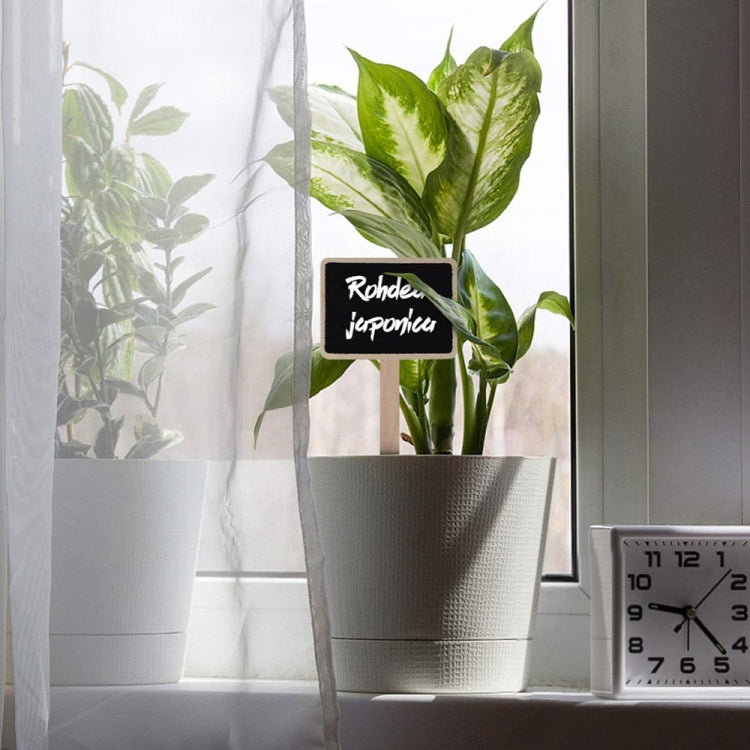 ZX507 10pcs Wooden Plug-in DIY Message Board Mini Plant Name Tags Desktop Display Board(24cm Length)