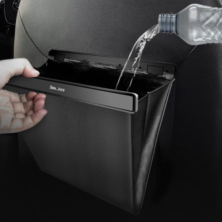 Car Garbage Bag Rear Seat Folding Storage Bag(Black)