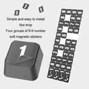 Aluminum Alloy Temporary Parking Number Plate Interior Decoration(Black Red)