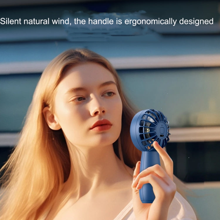 USB Outdoor Mini Handheld Brushless Motor Fan, Style: 1500mAh(White)